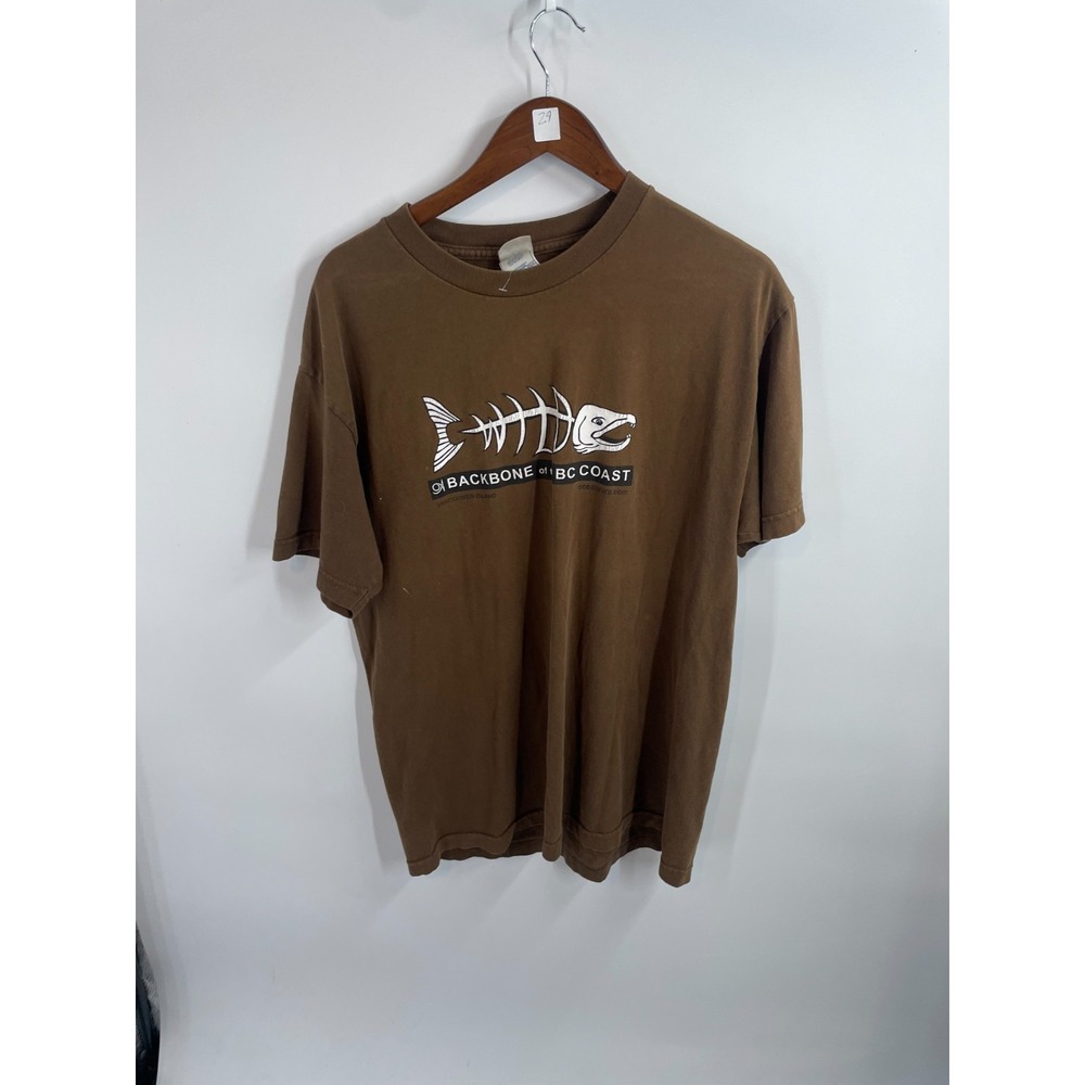 Alstyle Apparel & Activewear BACKBONE Of The BC COAST Graphic T-Shirt Brown L